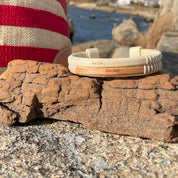 Our Love Runs Deep - etched double cuff bracelet