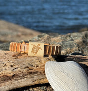 Turtle - etched slider cuff bracelet